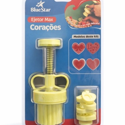 Kit de moldes para doces em forma de coração BlueStar Ejotor Max em embalagem