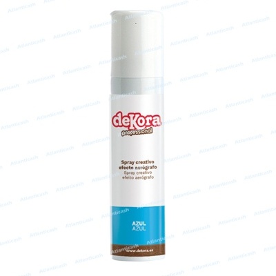 Frasco de spray Dekora Professional azul com tampa branca