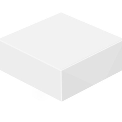 Caixa branca retangular simples fechada
