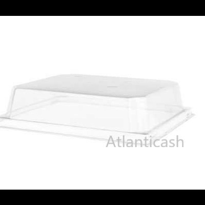 Tampa transparente quadrada de plástico para recipientes