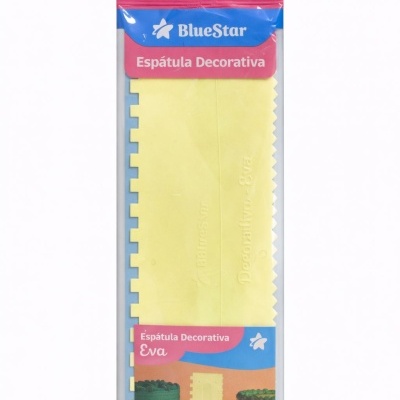 Espátula decorativa amarela da BlueStar em embalagem