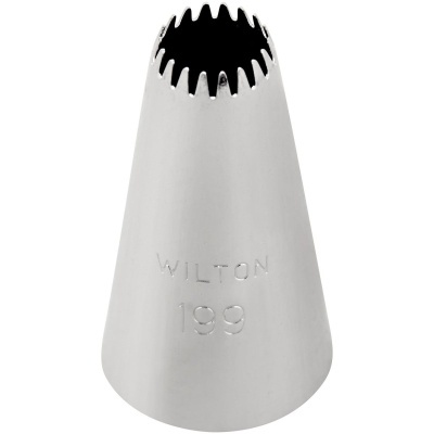 Bico metálico WILTON 199 para decoração de bolos com bordas serrilhadas