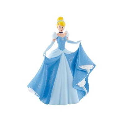Boneca de princesa com vestido azul brilhante