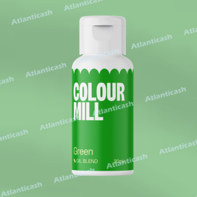 Frasco plástico pequeno verde com rótulo branco