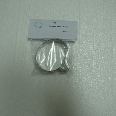 Cortador metal balão de fala em embalagem plástica