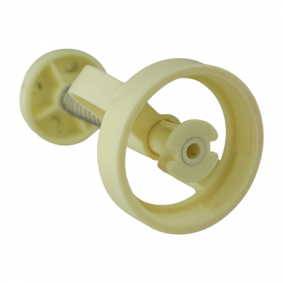 Dispositivo plástico amarelo claro com mola metálica