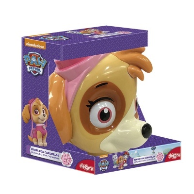 Máscara da personagem Skye da série PAW PATROL em embalagem roxa