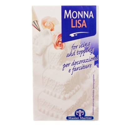 Caixa de cobertura para bolos MONNA LISA em embalagem branca e roxa com bolo decorado branco