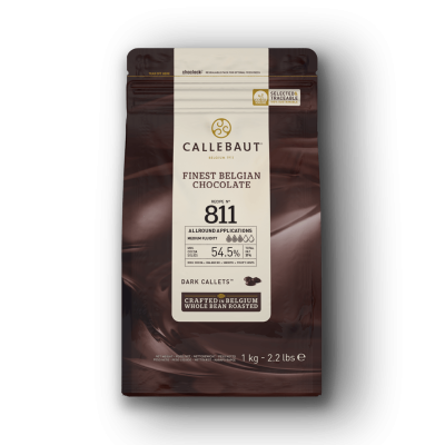 Embalagem de chocolate Callebaut Finest Belgian Chocolate edição 811