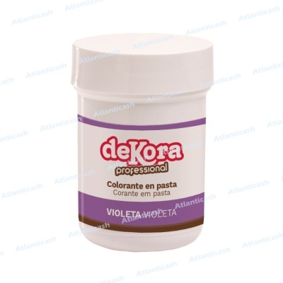 Frasco branco de colorante em pasta dekora professional violeta
