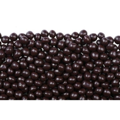 esferas pequenas castanho-escuras brilhantes sobre fundo branco