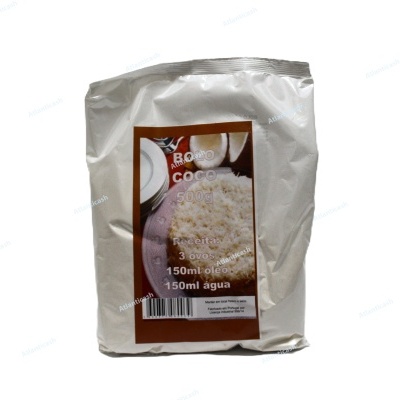 Pacote branco papel pão de coco 150ml óleo 150ml água