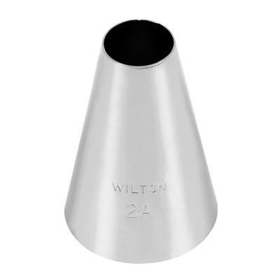 Bico de confeitar metal prateado WILTON 2A