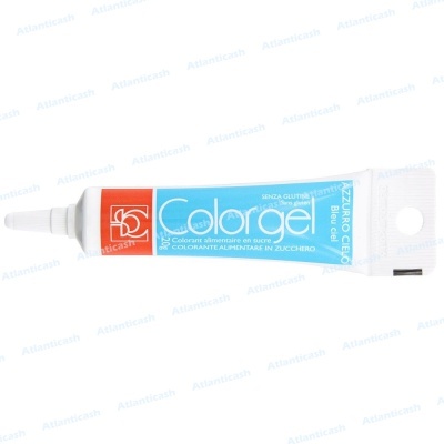 Tubo de corante alimentar em gel azul claro Decora