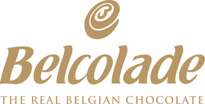 Logotipo da marca Belcolade com texto em castanho