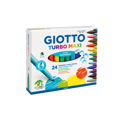 Estojo de 24 canetas feltro GIOTTO TURBO MAXI coloridas