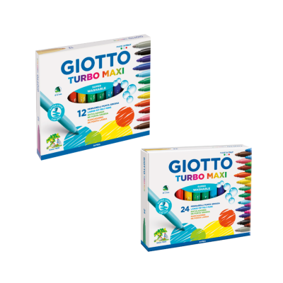 Embalagens de marcadores GIOTTO Turbo Maxi coloridos