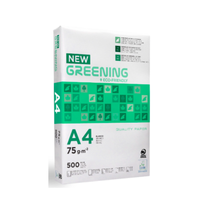 Pack papel A4 branco NEW GREENING ECO-FRIENDLY