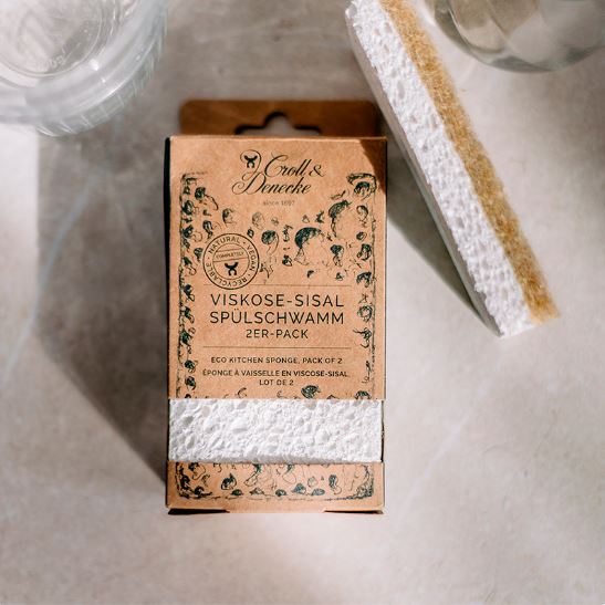 Esponja de Cozinha Ecol&oacute;gica Compost&aacute;vel Croll & Denecke &ndash; 2 unidades