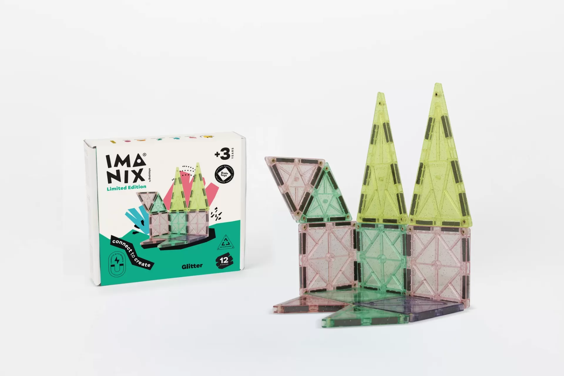 Imanix Glitter 12 Pe&ccedil;as Magn&eacute;ticas Brain Toys