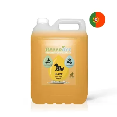 Recipiente grande de shampoo para animais Greender H-PET amarelo