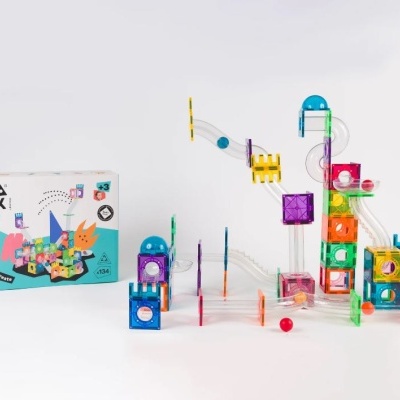 Jogo infantil IMANIX Slide com peças coloridas translúcidas e caixa