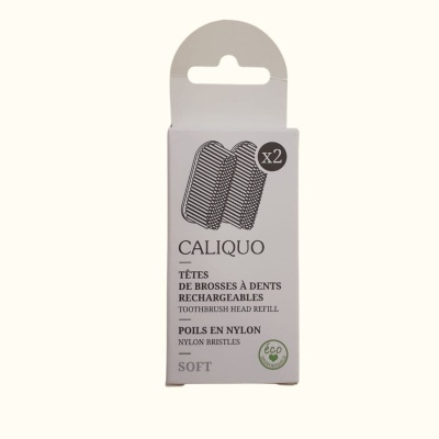 Cabeças de escovas de dentes recarregáveis CALIQUO com cerdas macias