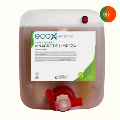 Recipiente plástico 5L de vinagre de limpeza Ecoxperience com válvula vermelha