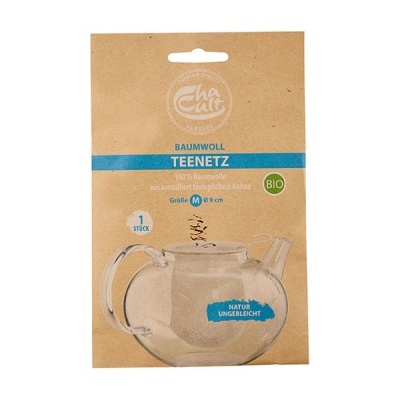 Embalagem de filtro de chá TEENETZ da marca Cha Cult em cartão castanho