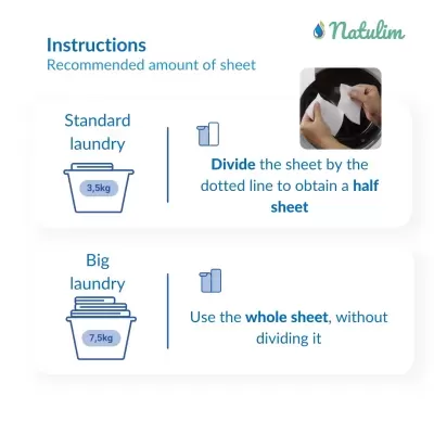 Instruções para utilização de lenços de limpeza em roupa standard e grande