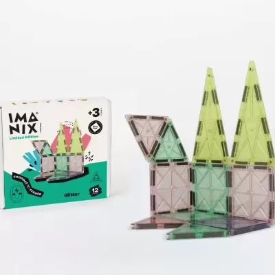 Conjunto de peças magnéticas coloridas com embalagem IMANIX