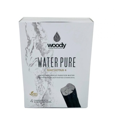 Embalagem branca de purificador de água com carvão ativado Woody Water Pure Binchotan 4