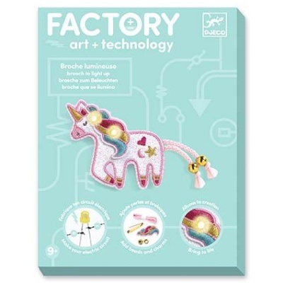 Kit FACTORY para broche luminoso em forma de unicórnio colorido
