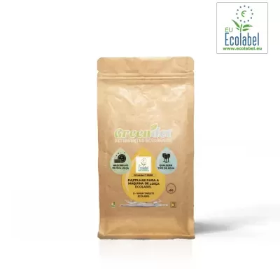 Pacote castanho de pastilhas para máquina de loiça ecológicas Greendet