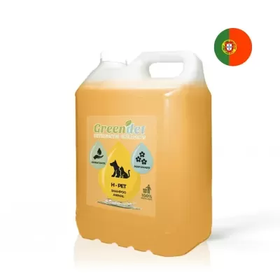 Frasco de shampoo para animais Greender H-PET em cor amarela translúcida