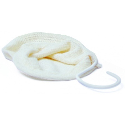 Sacola de tecido branca com cordão ou gancho branco