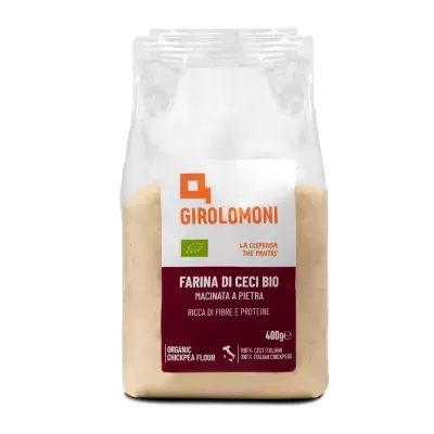 Embalagem de farinha orgânica de grão-de-bico Girolomoni