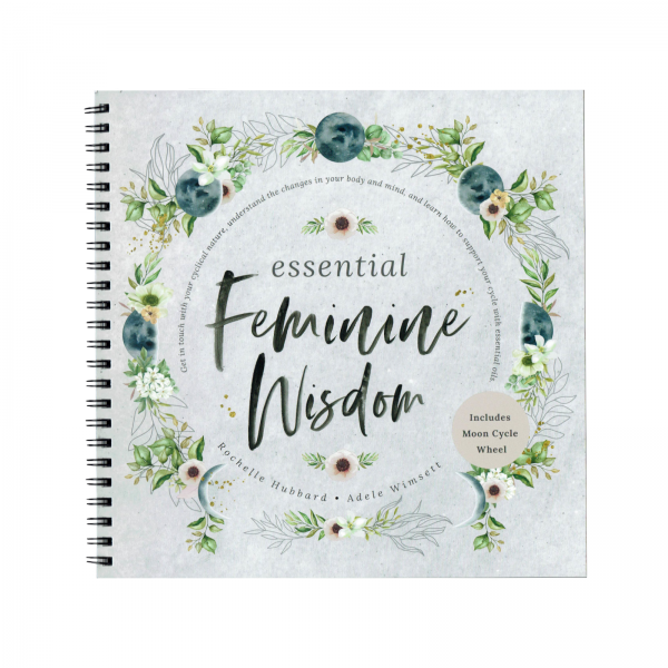Feminine Wisdom Livro essencial Feminine Wisdom com capa decorada de flores e folhas