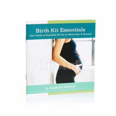 Embalagem do Birth Kit Essentials com imagem de mulher grávida de costas.