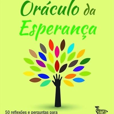 Capa de livro Oráculo da Esperança com árvore colorida