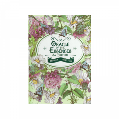 Capa de baralho oracular com flores e borboletas coloridas