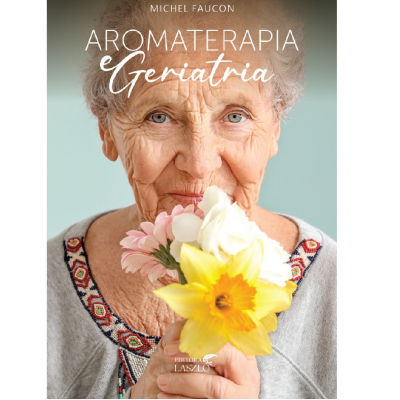 Capa de livro com mulher idosa segurando flores e texto do título