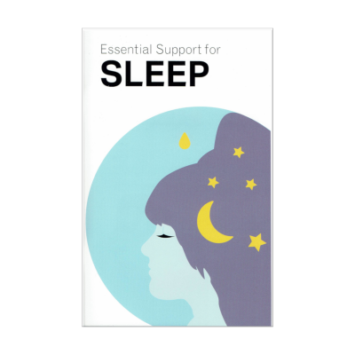 Embalagem branca com perfil de mulher azul, cabelo roxo com estrelas e lua, texto em inglês