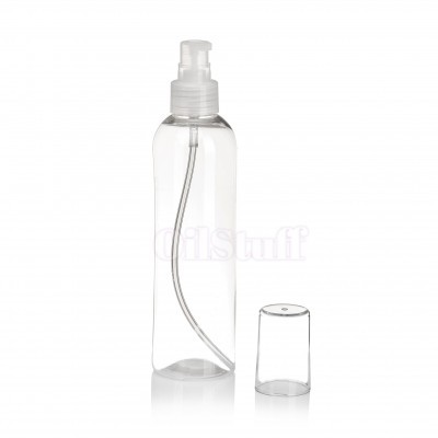 Frasco spray transparente com tampa amovível