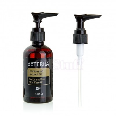 Frasco de óleo para pele com doseador preto e rótulo preto e dourado