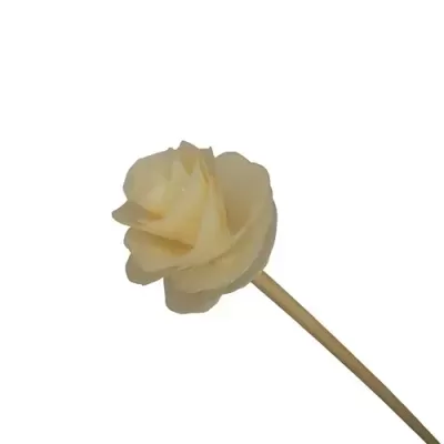 Flor artifical creme com haste fina e longa