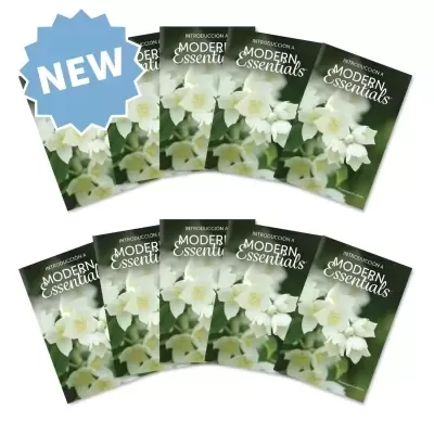 Envelopes de sementes Modern Essentials com flores brancas e selo NEW