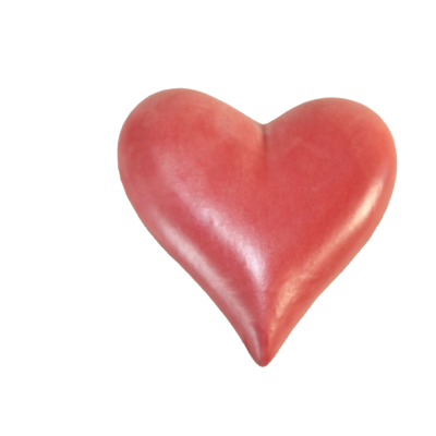 Forma coração rosa brilhante