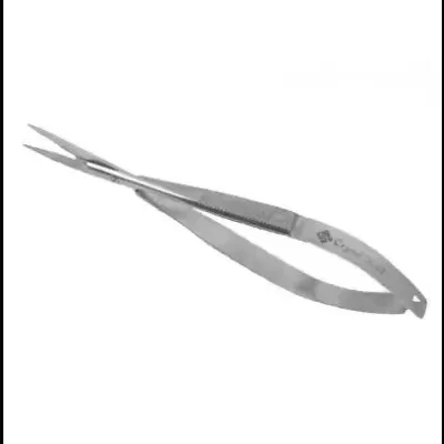 Pinça cirúrgica de metal prateado com pontas estreitas