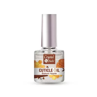 Frasco de óleo para cutículas Crystal Nails Baked Apple com tampa prateada